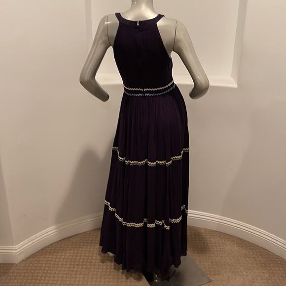 Modcloth Maxi Dress Blue Ribbon Accent BNWOT - Picture 3 of 11